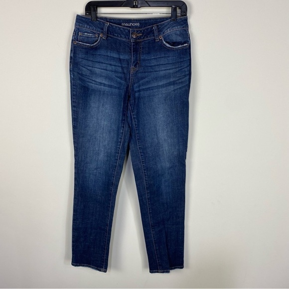 Maurices Medium Wash Denim Straight Leg Jeans - Picture 1 of 4